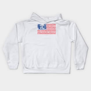 Pi Math American Flag Gift for Pi Day Math Lover Teacher Student Kids Hoodie